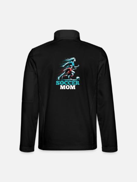 Soccer Mom Soccer Gift - Unisex Softshell Jacket - black