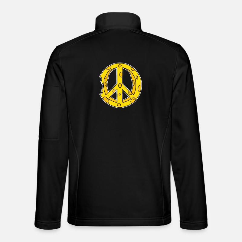 Käse Peace Frieden - Unisex Softshelljacke - Schwarz