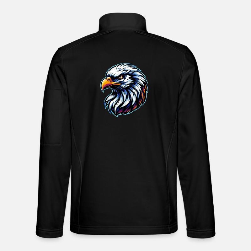 Bald Eagle - Unisex Softshell Jacket - black