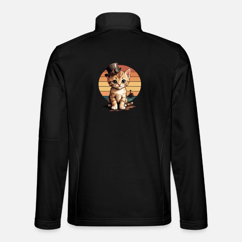 Steampunk Katze Unisex Softshelljacke