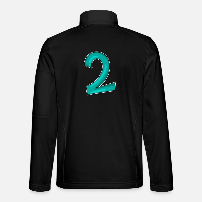 2 - Zahl - Nummer Zwei - Unisex Softshelljacke - Schwarz