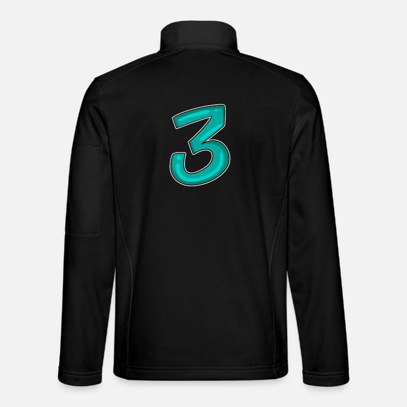 3 - Three - Third - Unisex Softshell Jacket - black