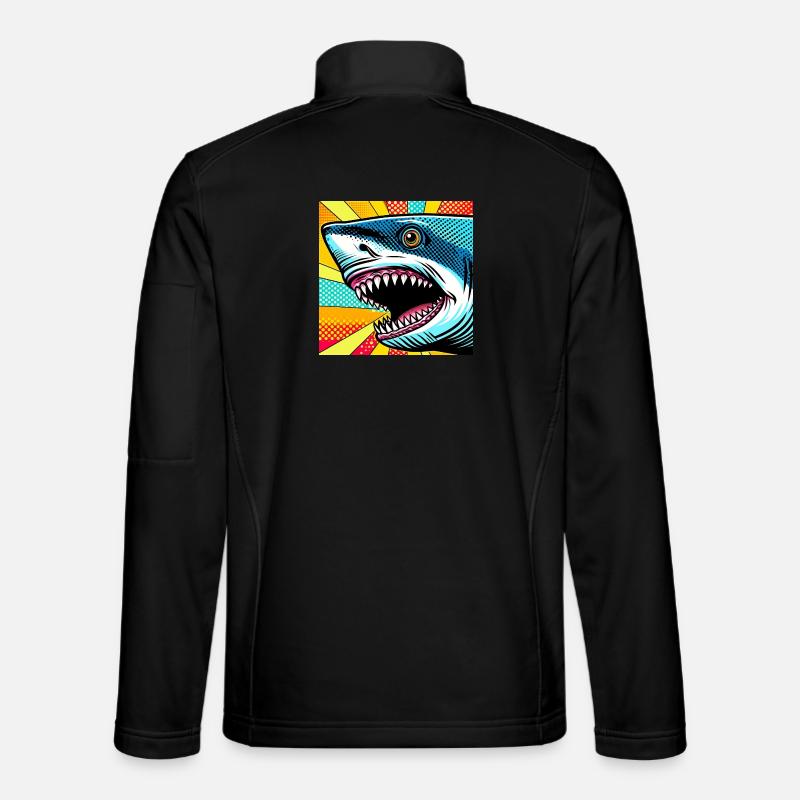 Requin Pop Art Veste en tissu softshell Unisexe