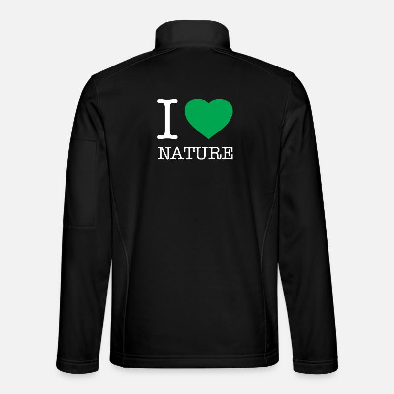 I LOVE NATURE - Unisex Softshell Jacket - black