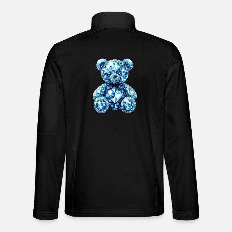 Crystal Bear Diamond Diamonds - Unisex Softshell Jacket - black