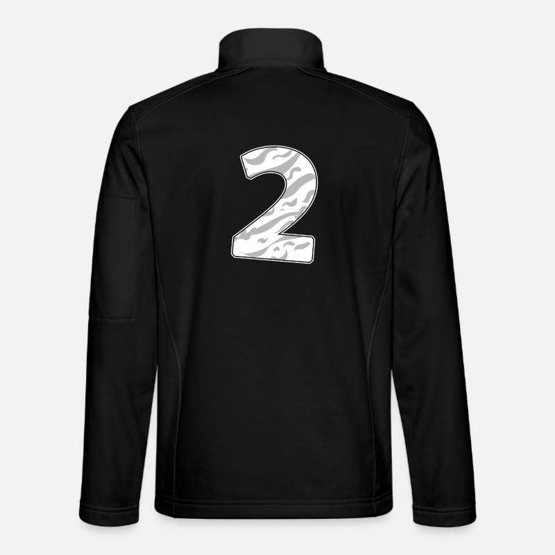 Nummer 2 Zahl Ziffer - Unisex Softshelljacke - Schwarz