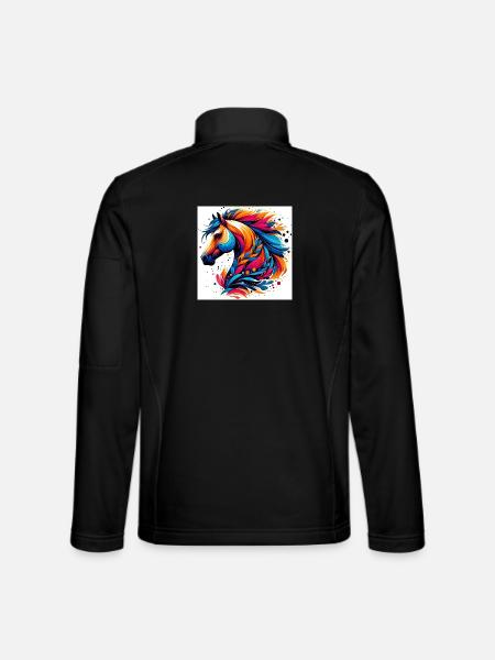 Pferd - Unisex Softshelljacke - Schwarz