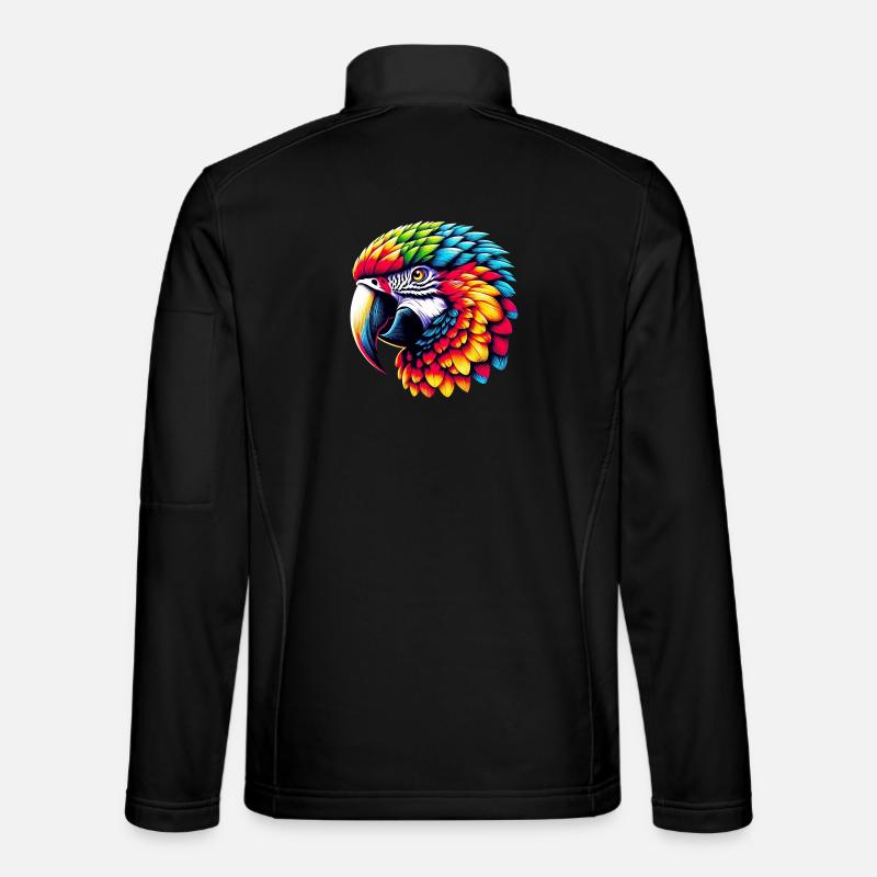 Papagei - Unisex Softshelljacke - Schwarz