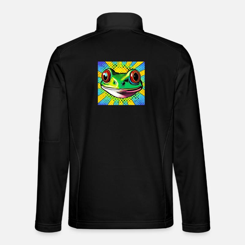 Frog Pop Art - Unisex Softshell Jacket - black