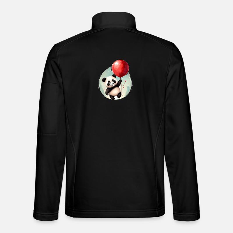 Panda Bär mit Ballon Unisex Softshelljacke