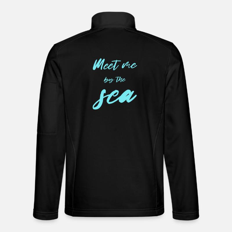 meet me by the sea - Unisex Softshell Jacket - black