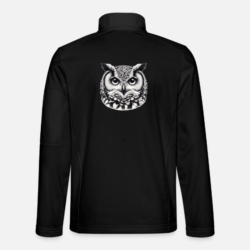 Hibou - Veste en tissu softshell Unisexe - noir