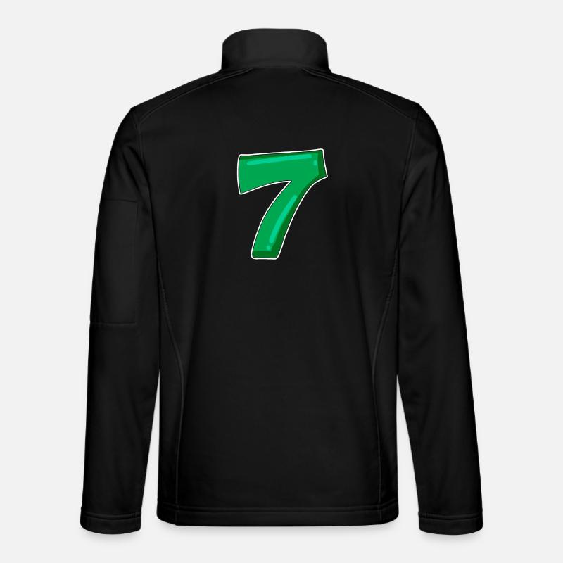 Zahl 7 Nummer - Unisex Softshelljacke - Schwarz