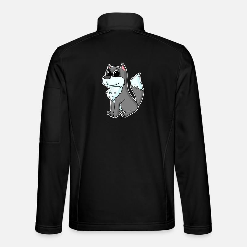 Wolf Tier - Unisex Softshelljacke - Schwarz