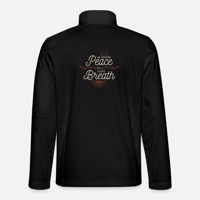 Frieden mit jedem Atemzug - Unisex Softshelljacke - Schwarz