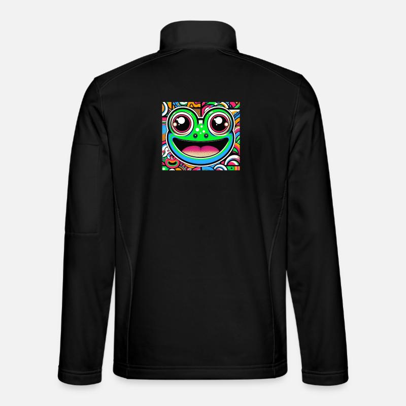 Frog Pop Art - Unisex Softshell Jacket - black