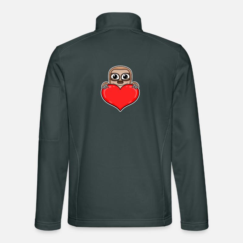 Faultier Herz Romantisch Unisex Softshelljacke