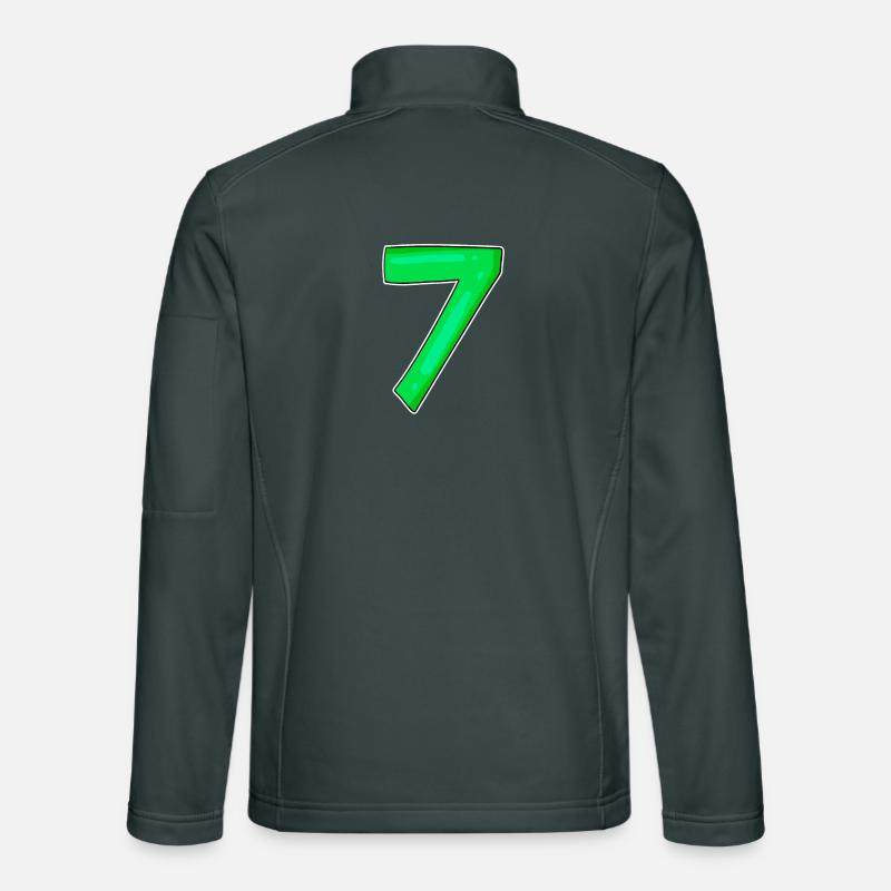 7 Numéro Numéro Vert Veste en tissu softshell Unisexe