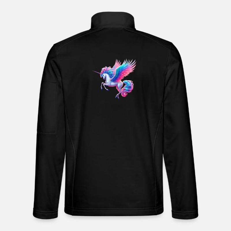 Unicorn (02) - Unisex Softshell Jacket - black