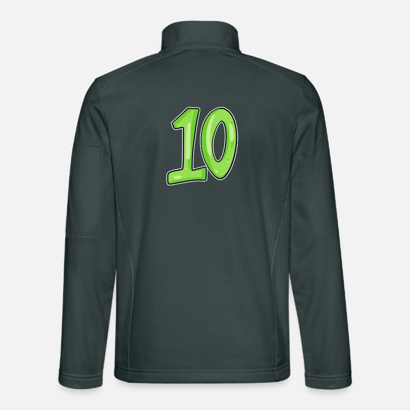 Dix numéros 10 Nombre Veste en tissu softshell Unisexe