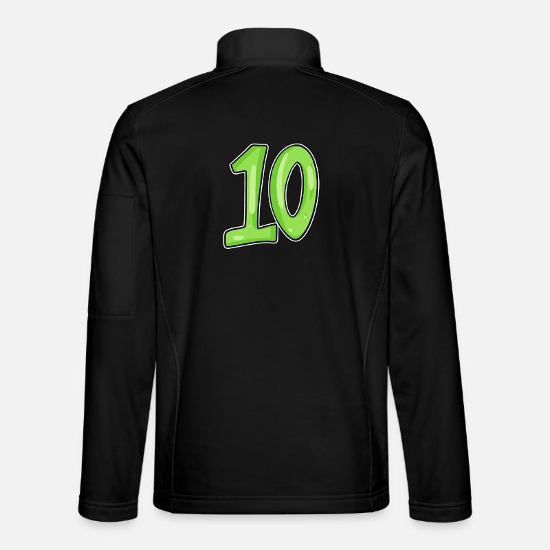 Dix numéros 10 Nombre - Veste en tissu softshell Unisexe - noir