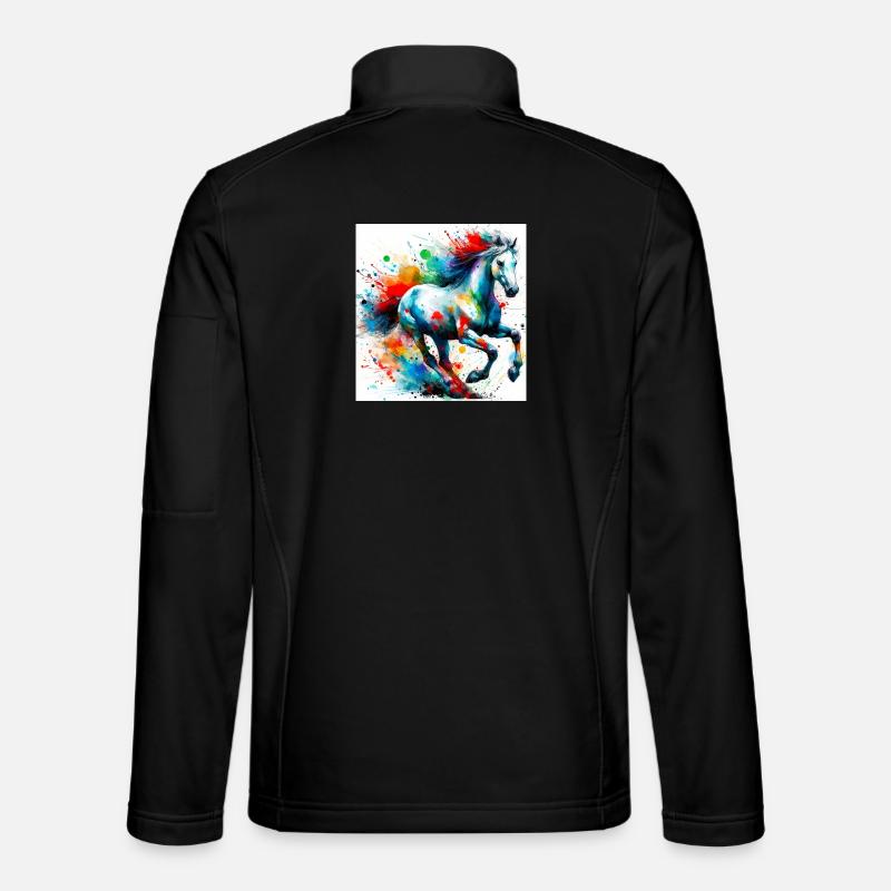Cheval - Veste en tissu softshell Unisexe - noir