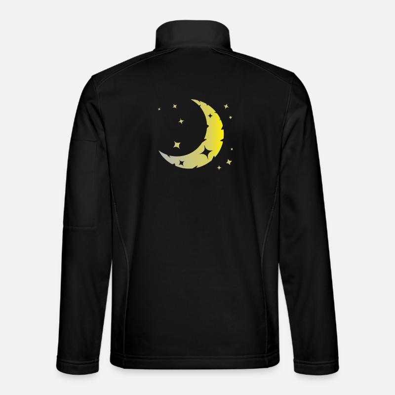 Moon and stars - Unisex Softshell Jacket - black