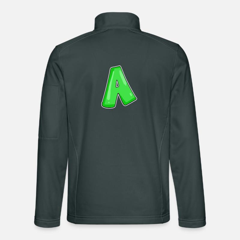 Buchstabe A Anfangsbuchstabe Unisex Softshelljacke