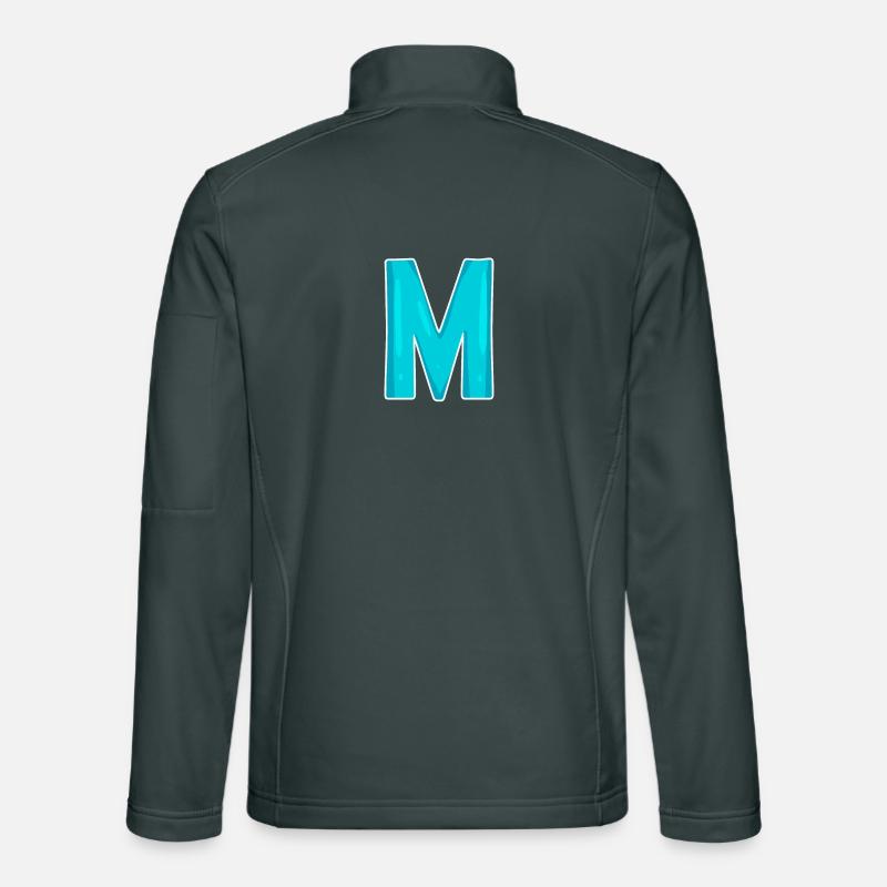 Lettre M Lettre initiale Veste en tissu softshell Unisexe