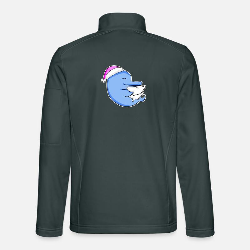 Delfin Müde Ausschlafen Schlafen Mädchen Unisex Softshelljacke