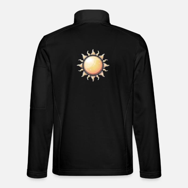 Radiant Sunburst Nature Design - Unisex Softshell Jacket - black