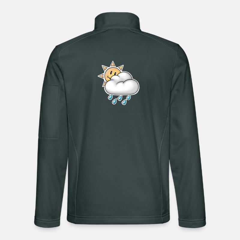 Cheerful Sun with Cloud Rain Unisex Softshell Jacket
