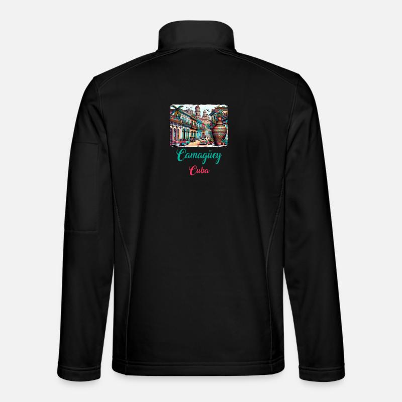 Camagüey Cuba city vacation design - Unisex Softshell Jacket - black
