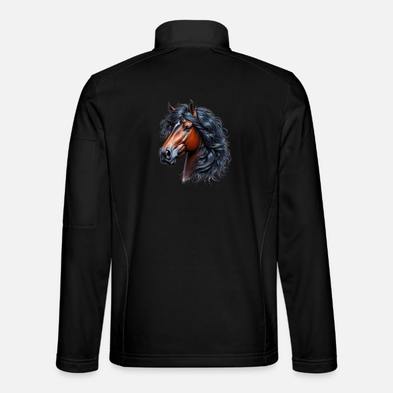 Horse - Unisex Softshell Jacket - black