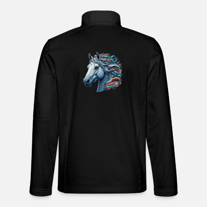 Cheval - Veste en tissu softshell Unisexe - noir