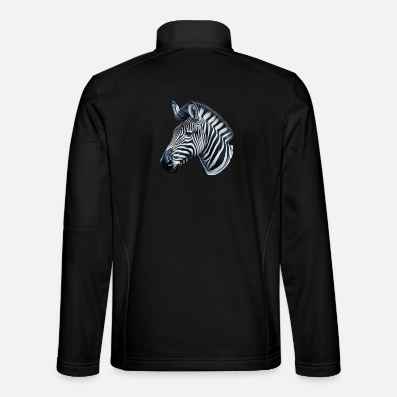 Zèbre - Veste en tissu softshell Unisexe - noir