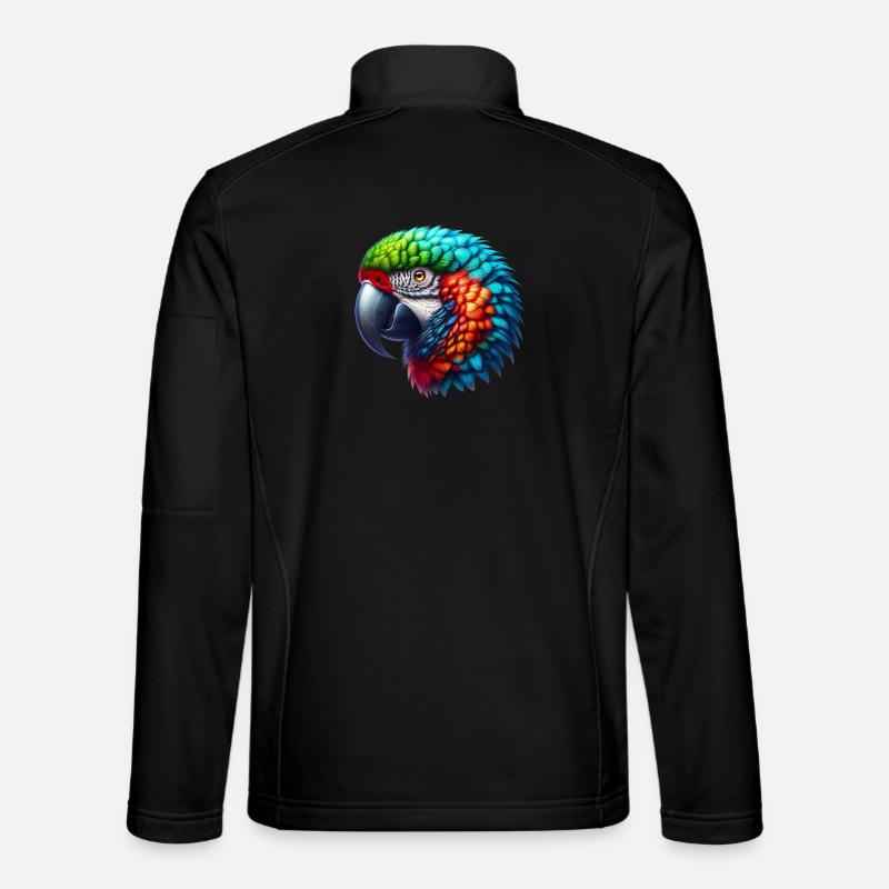 Papagei - Unisex Softshelljacke - Schwarz