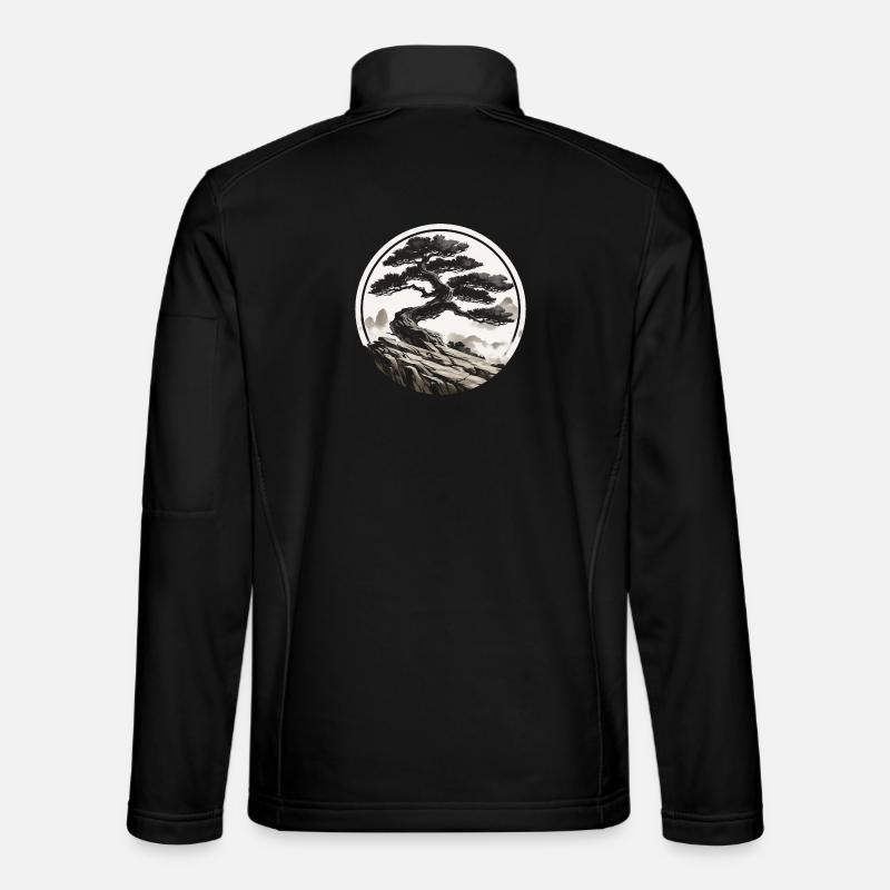 Asiatische Landschaft - Unisex Softshelljacke - Schwarz