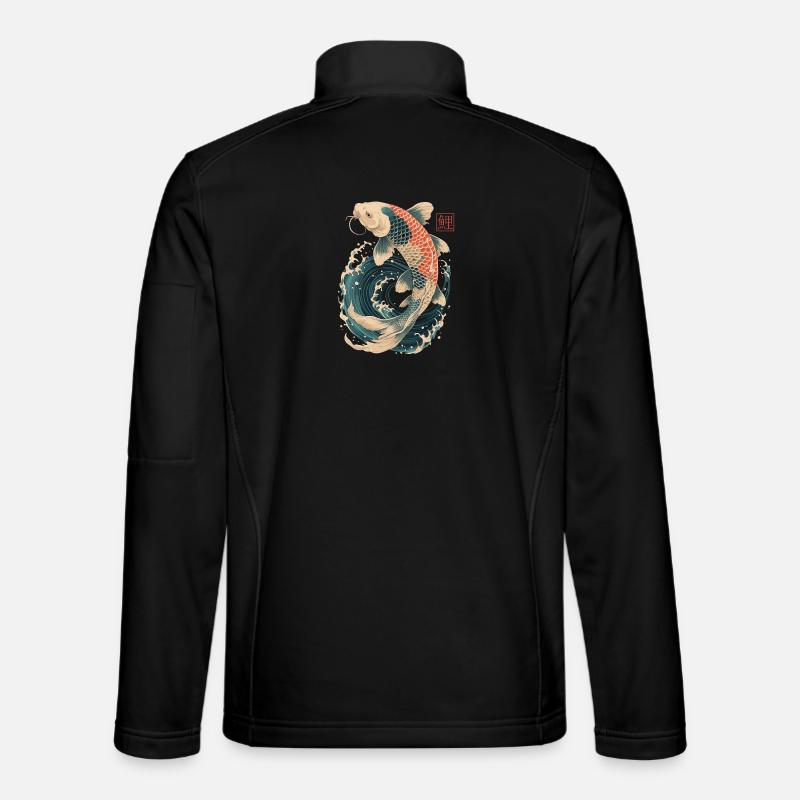 Koi Carp - Unisex Softshell Jacket - black
