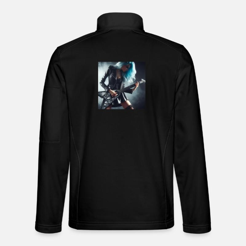 Metallers on guitar - Unisex Softshell Jacket - black