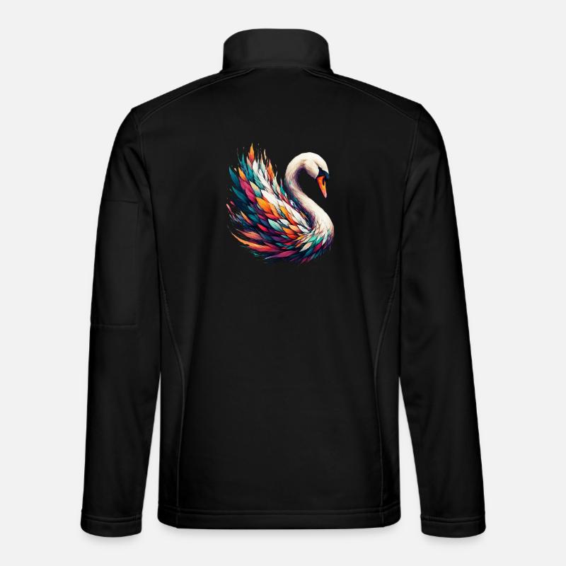 Schwan - Unisex Softshelljacke - Schwarz