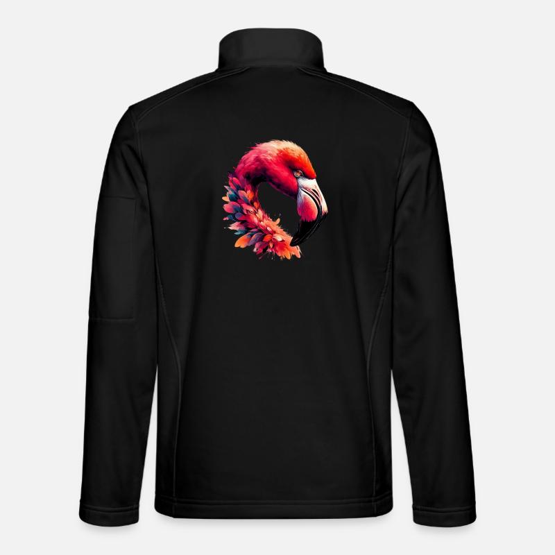 Flamingo - Unisex Softshelljacke - Schwarz