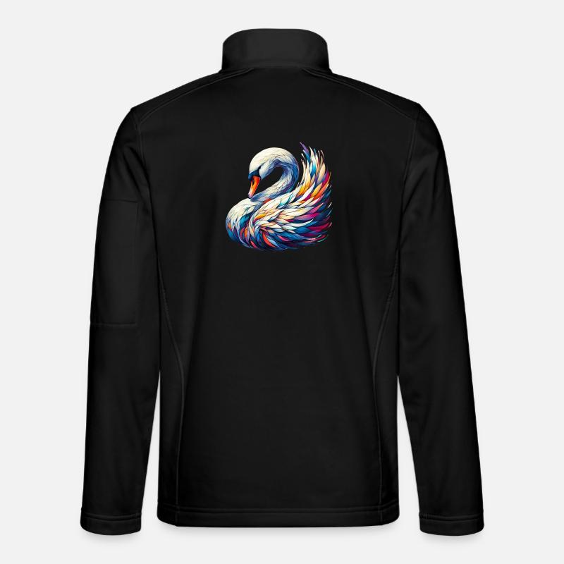 Schwan - Unisex Softshelljacke - Schwarz