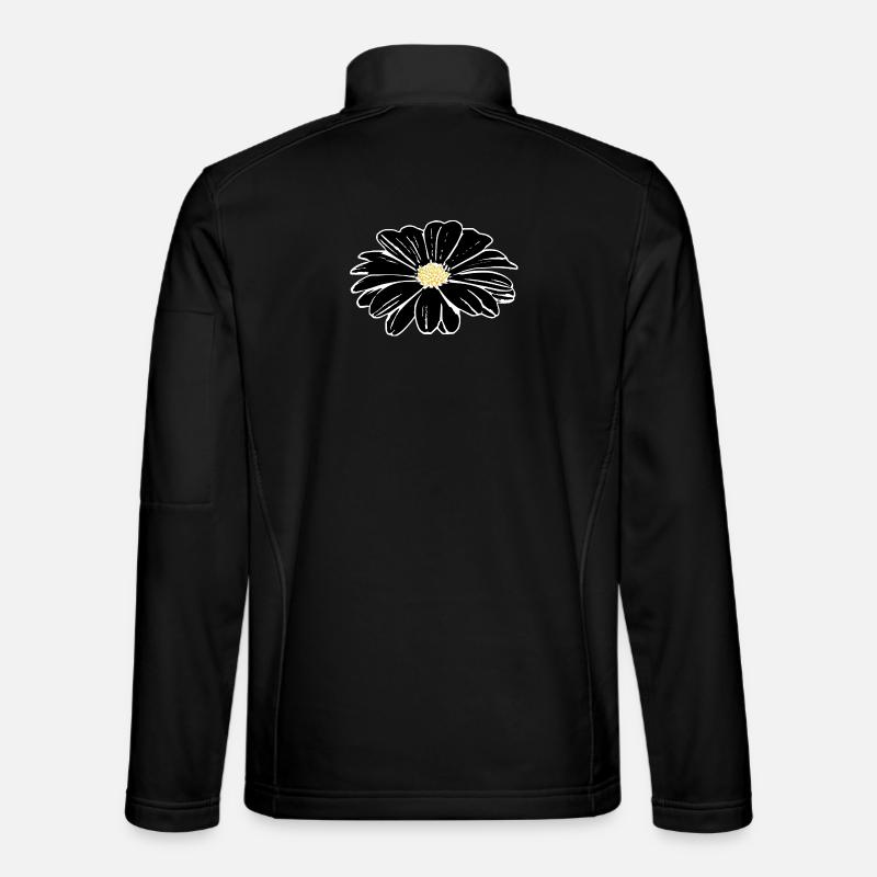 Flower, Black, Flowers, Black, Blossom - Unisex Softshell Jacket - black