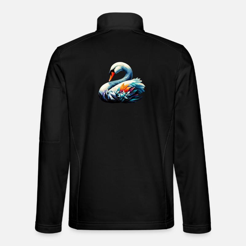 Schwan - Unisex Softshelljacke - Schwarz