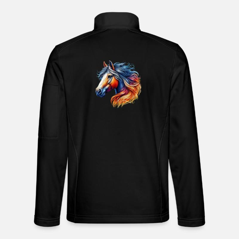 Cheval - Veste en tissu softshell Unisexe - noir