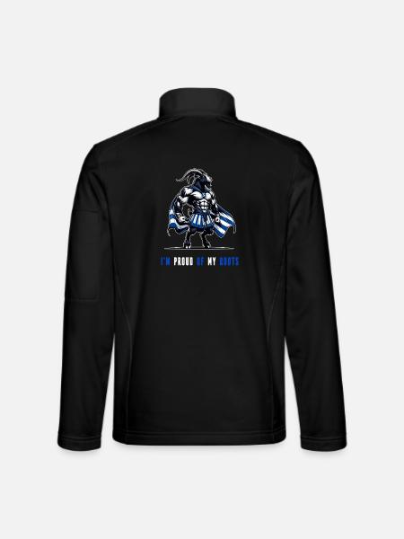 Ich bin stolz auf meine Wurzeln Griechenland - Unisex Softshelljacke - Schwarz - Hinten