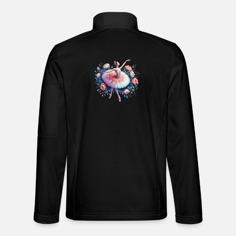 Danseuse de ballet avec tutu - Veste en tissu softshell Unisexe - noir