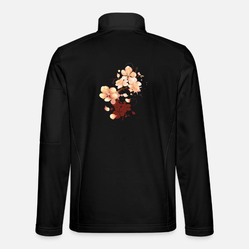 Peach blossom graffiti in velvety peach tone Unisex Softshell Jacket