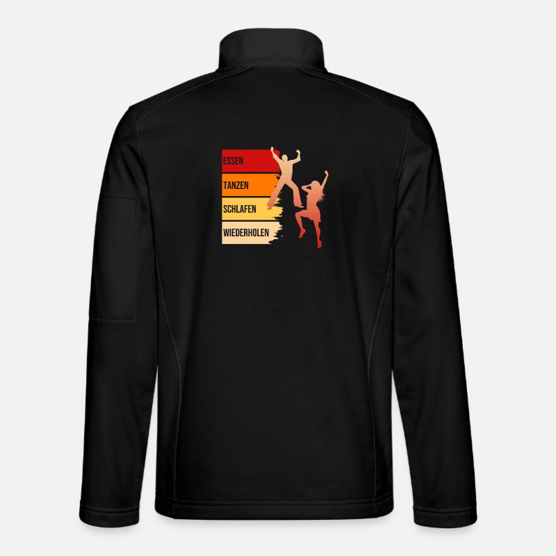 Essen, Tanzen, Schlafen, Wiederholen - Unisex Softshelljacke - Schwarz